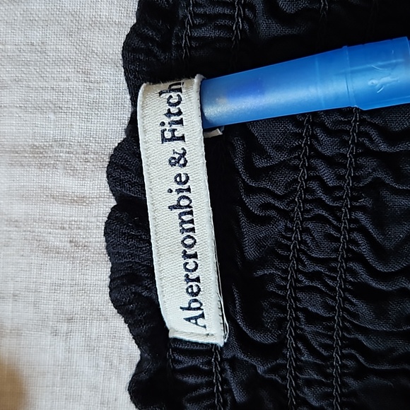 Abercrombie & Fitch black crop top ruched straped size small - Picture 12 of 13